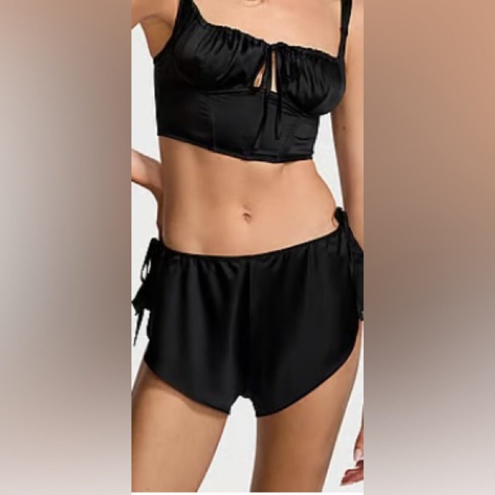 Victoria’s Secret Satin Corset Top & Shorts Set